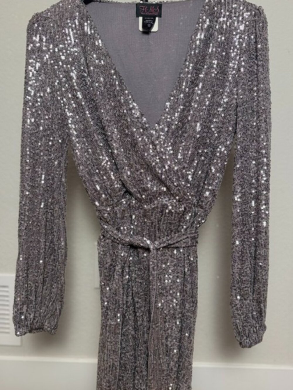 Hot Miami Styles Women's Silver and Grey Romper